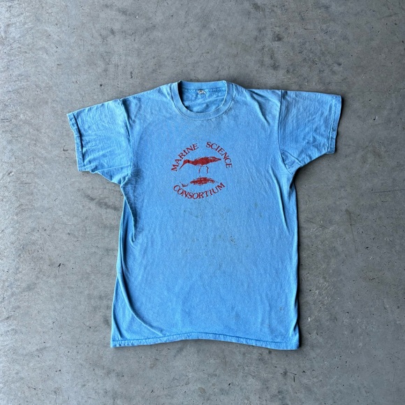 Vintage 70s Marine Science Graphic tee | Size XL - Picture 1 of 4